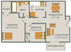 FOXBOROUGH COMMONS | 2 BEDROOM 1 BATH